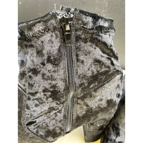 Lane Bryant Women's Black Velvet Ankle Shoes/Boots heels 4" Size 11W SKU 4790 - Picture 7 of 11